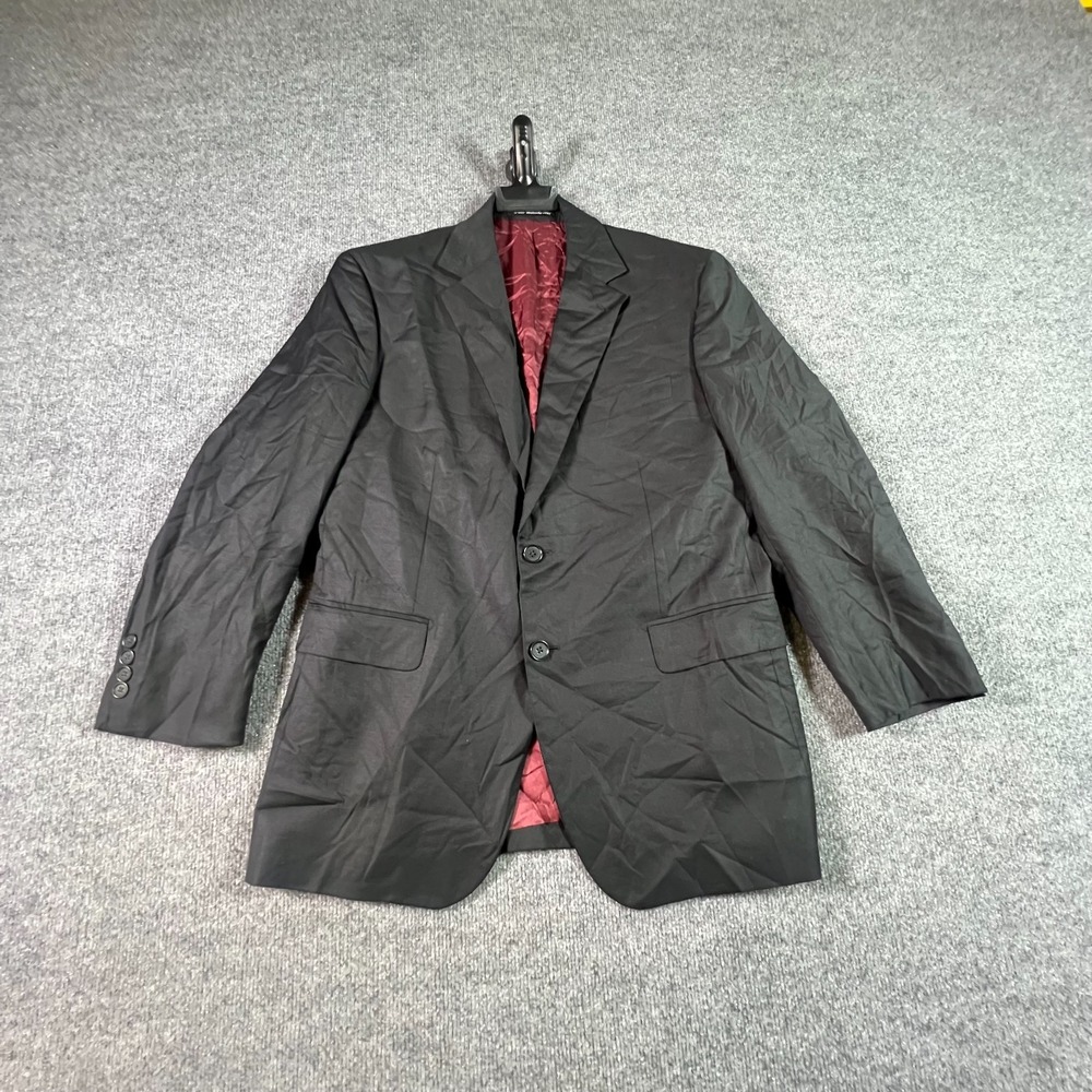 Paul Betenly Blazer Coat Men's 38 Black Wool Notch-Lapel Preppy Business